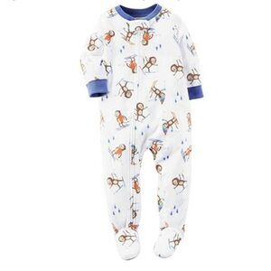 NWT Toddler Boy Footie fleece pajamas